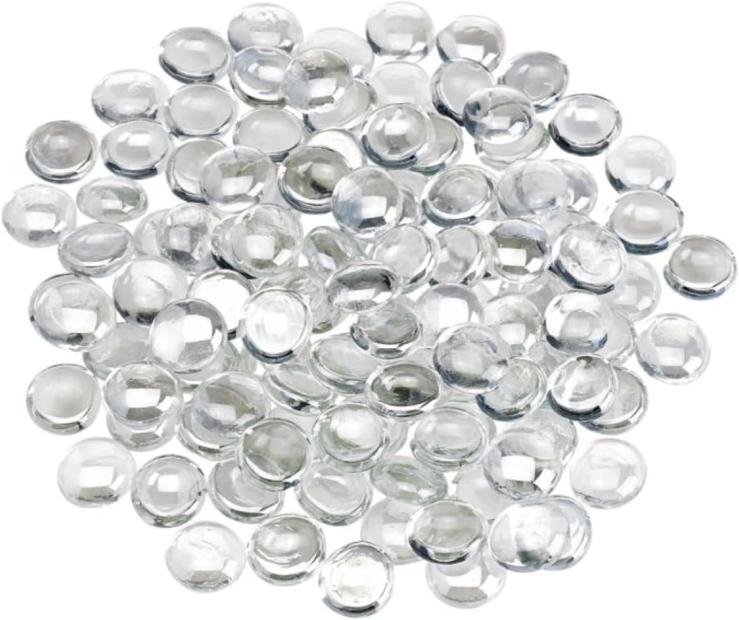 American Fire Products | Fire Glass Beads, 1/2”| Use in Fireplace, Fire Pit or Bowl | for Natural Gas or Propane Fires | Safe Tempered Glass for Outdoor & Indoor | Glacier Ice, 10lb Bag