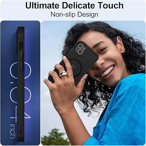 Vista 1370 de MOCCA - Funda magnética resistente para iPhone 11 de 6.1 pulgadas, compatible con MagSafe, protector de pantalla de vidrio + protector de lente