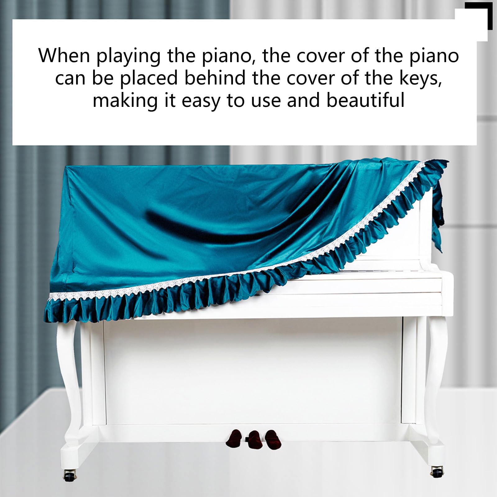 Copertura completa per pianoforte digitale, copertura in panno per tastiera elettrica acustica digitale a 88 tasti