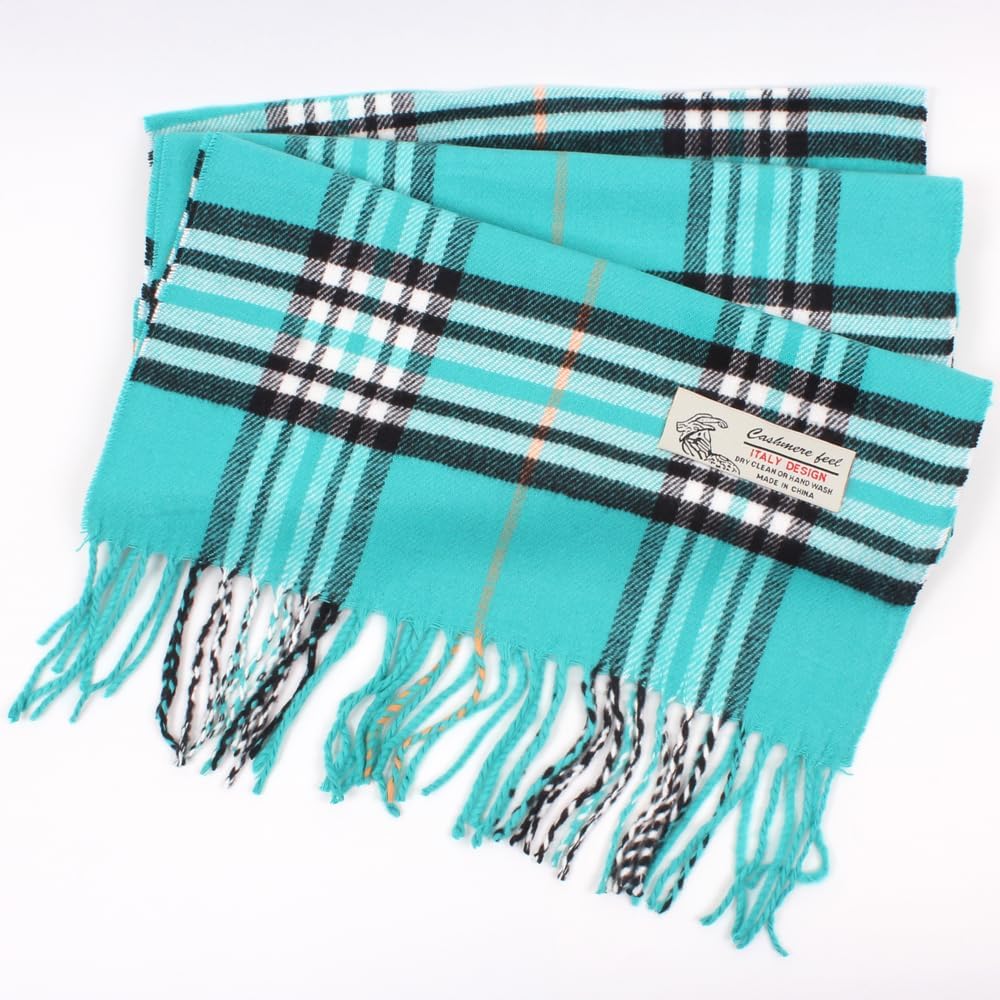 TZ Promise Tartan Plaid Cashmere Feel Classic Soft Luxurious Winter Scarf For Men Women - Image 3