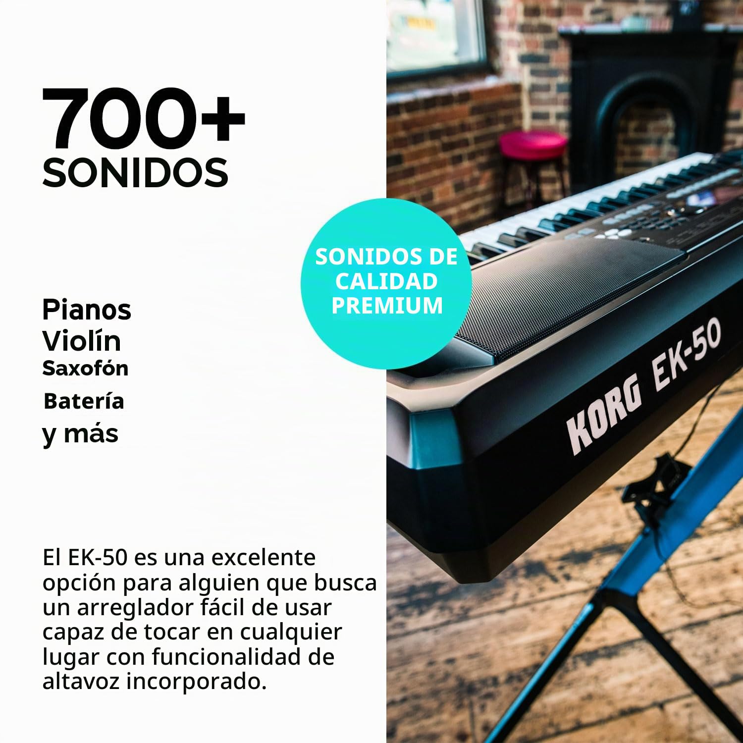 Korg EK-50 - Teclado digital con 61 teclas sensibles al tacto