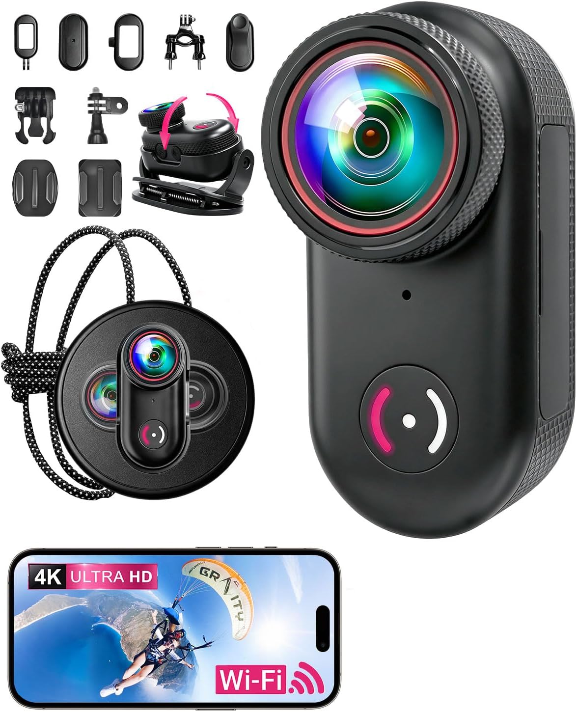 Mini Body Camera, 4K Action Camera...