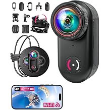Mini Body Camera, 4K Action Camera Wearable POV Thumb Camera