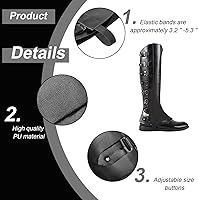 Vista 3 de NUMJAW Fundas para botas de disfraz de gato con botas, cubiertas para botas de pirata, fundas de botas medievales vikingos Jedi, fundas de botas