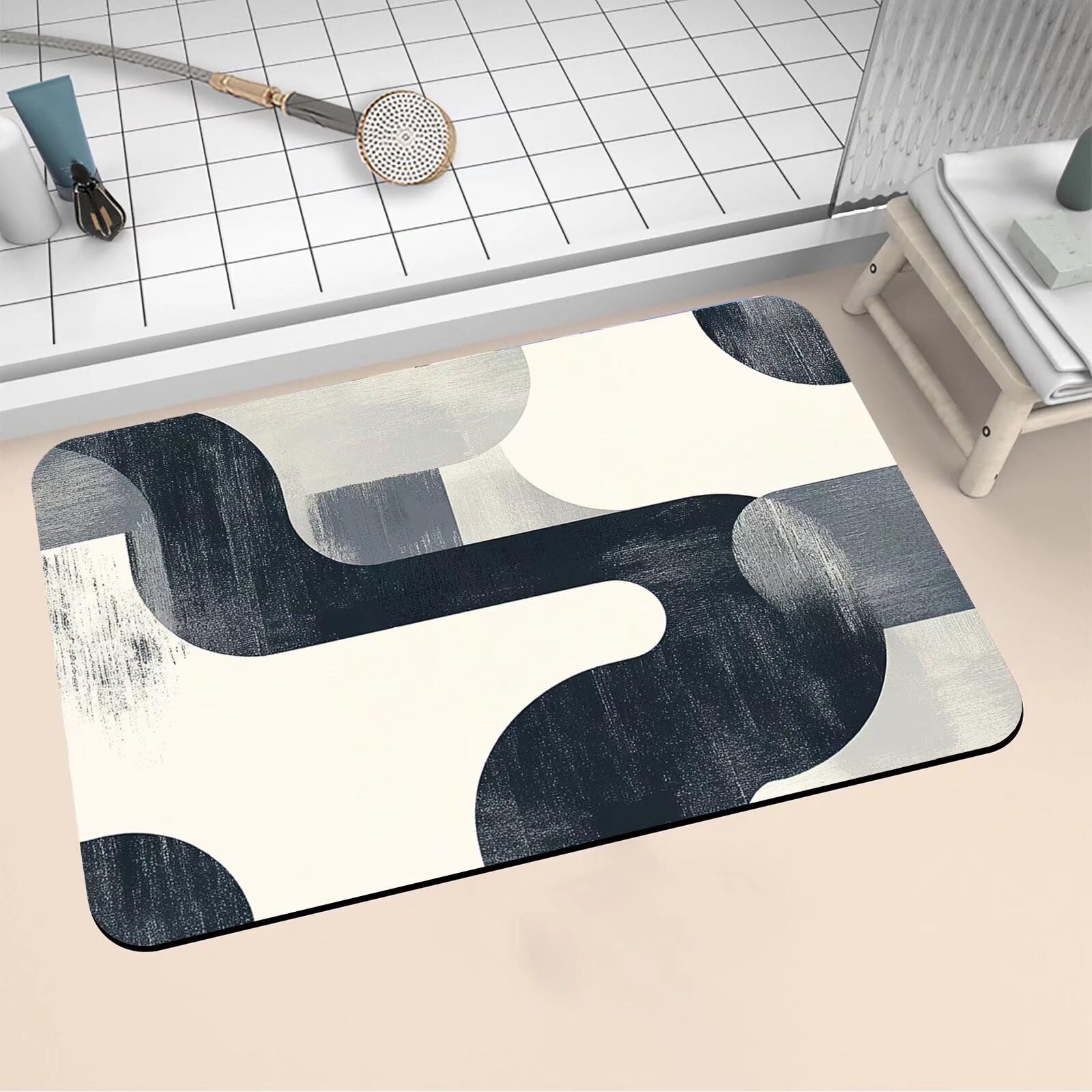 Tapis salle de bain absorbant séchage rapide tapis de bain microfibre