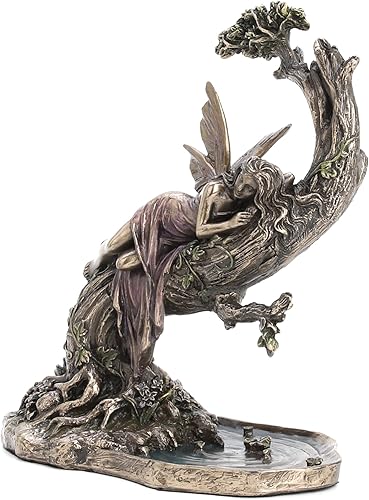 Miniatura 2 de Veronese Design 6 1/2" Siesta Fairy - Estatua de acabado de bronce antiguo de resina fundida en frío
