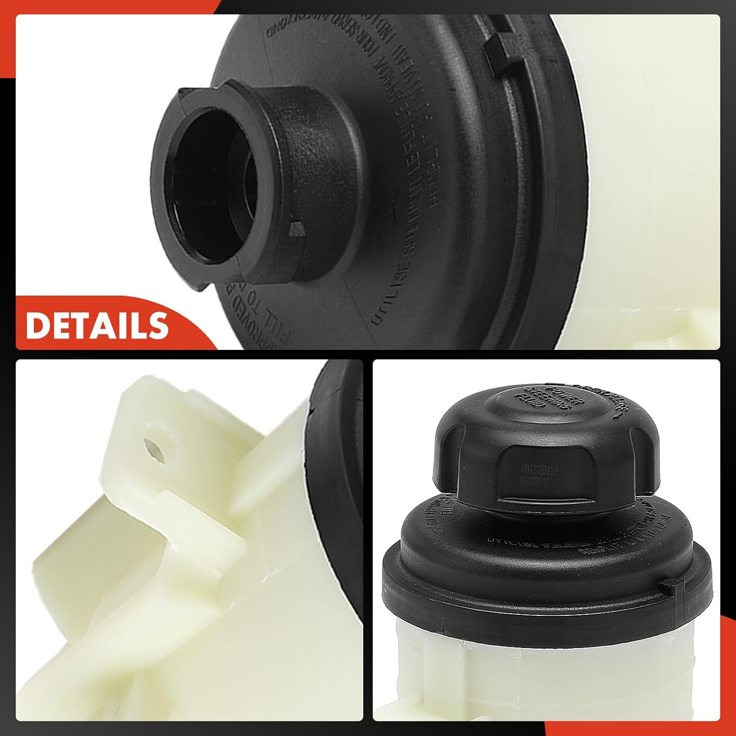 A-Premium Power Steering Reservoir/Tank with Cap Compatible with Hyundai Sonata 2006-2010 2.4L 3.3L, Azera 2007-2011 3.3L 3.8L