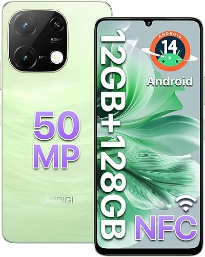 UMIDIGI G9C Android 14 - Teléfono celular desbloqueado, Octa-core de 12 GB + 128 GB, expansión de 1 TB desbloqueado, 6.75 pulgadas HD+ 90 Hz,
