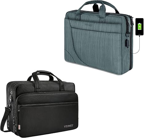 Amazon.com: Bolsa para ordenador portátil para hombres y mujeres de gran  capacidad resistente al agua, bolsa de ordenador con forro suave para  maletines para el trabajo de viaje de la escuela :