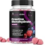 Sugar Free Creatine Monohydrate Gummies - Vegan Creatine Gummies for Women & Men with 3000mg per 3 Creatine Chews Supports Energy & Recovery - Gluten Free & Non-GMO - Wild Berry Flavor 90ct