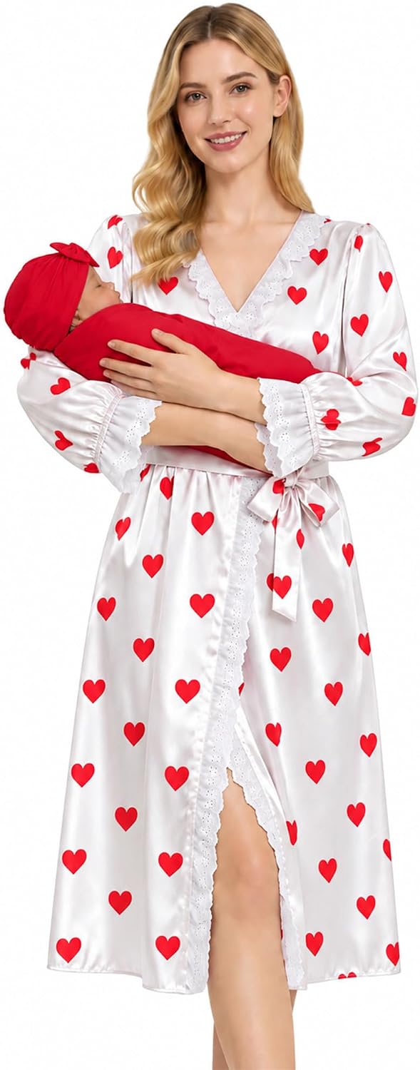 iEFiEL Adult Women Maternity Delivery Labor Nightgown