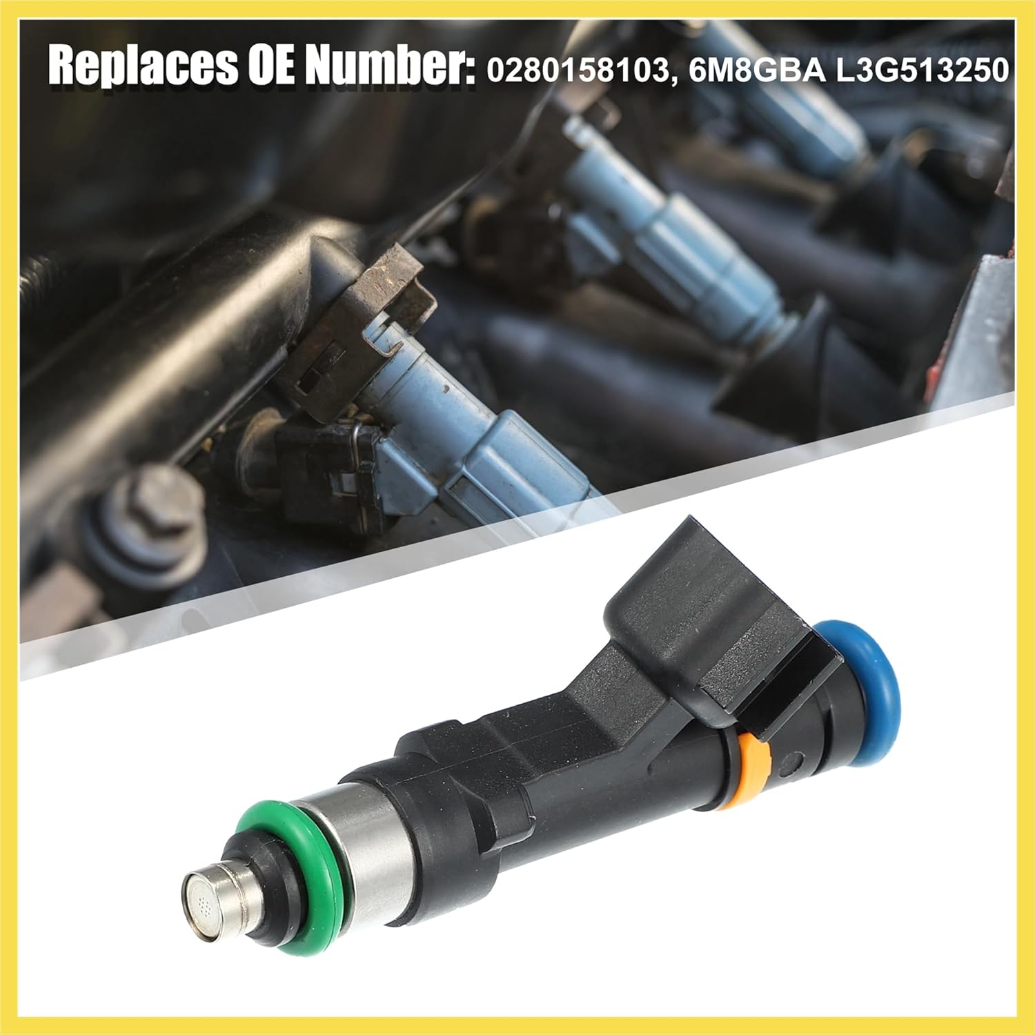 4pcs 0280158103 L3G513250 Fuel Injector for Mazda MX-5 Miata 2006-2015 for Mazda 3 2010-2013 2.0L for Mazda 5 2008-2010 2.3L for Mazda 6 2005-2008 2.3L 3.0L Benefit