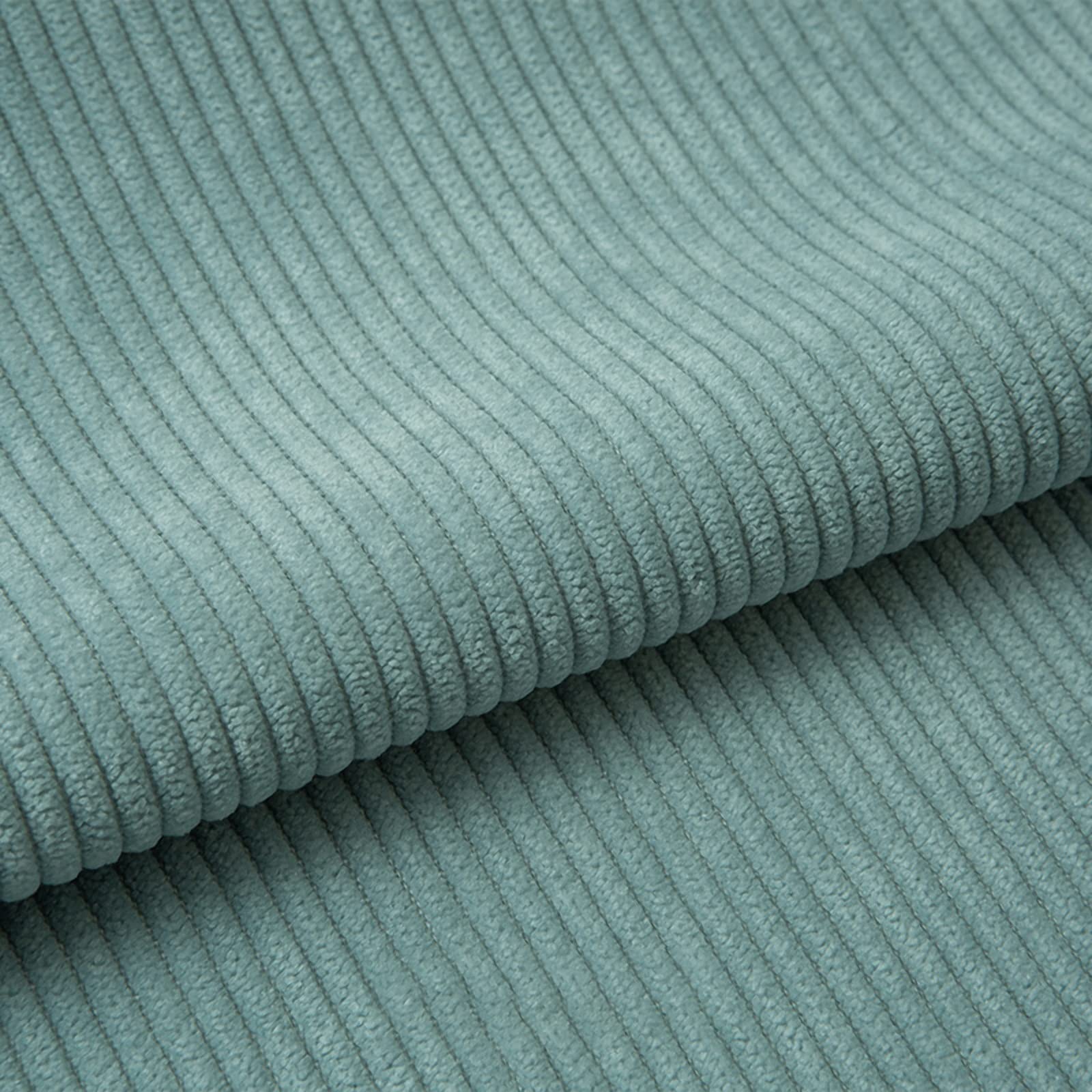 155cm Wide DIY Corduroy Material Fabric, Upholstery Sewing Craft Material Fabric, 22 Solid Colors, Polyester Washable, for Coat Shirt Dress Pants Costume Sofa Throw Pillow Covers (Color : 14 Blue, S