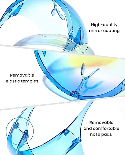 Miniatura 3 de Cyxus Visera solar con protección UV y protección contra los rayos UV para mujeres y hombres deportes de cara completa gafas de sol con espejo gafas