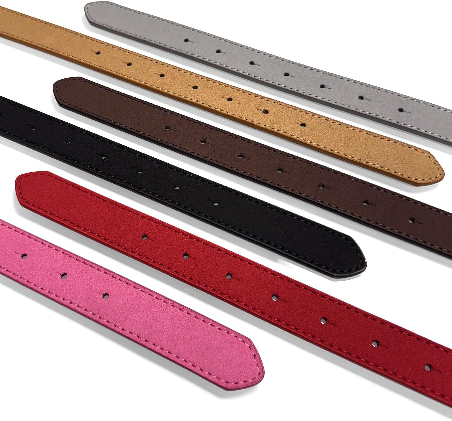 Silver or Gold Buckle Genuine Suede Leather Casual Dress Jean Belt 1"(25mm) Wide