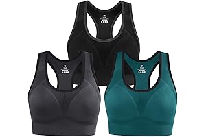 mirity women racerback sports bras - high impact workout gym activewear bra
