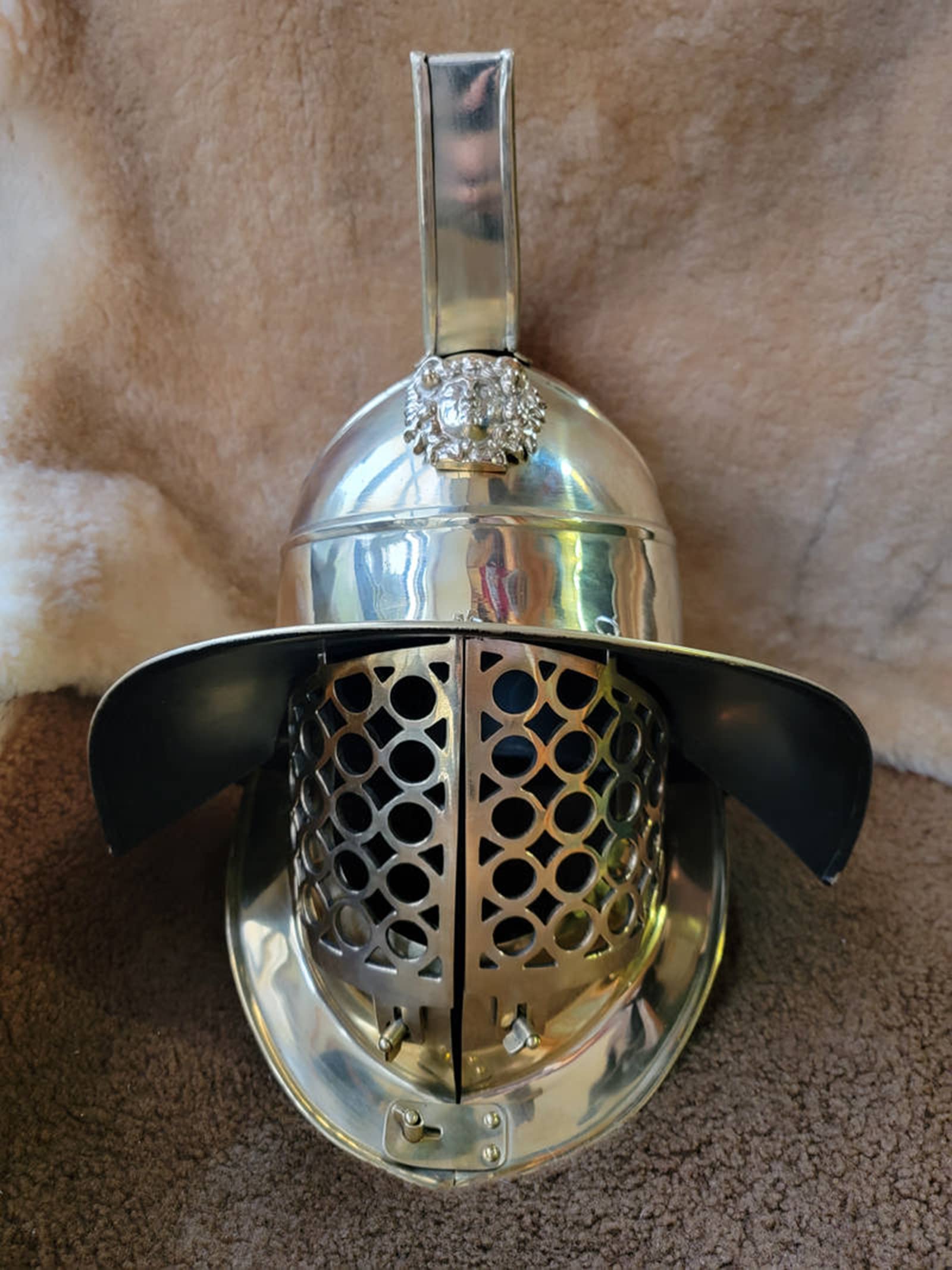 Amazon.co.jp: ローマ時代の剣闘士のヘルメット、中世の鎧のレプリカ 