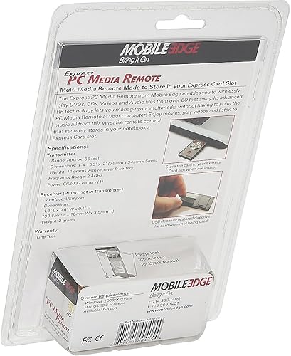 Miniatura 3 de Mobile Edge Control remoto inalámbrico para PC, compatible con Apple Mac y compatible con Windows XP, Vista y Windows 7, USB Plug and Play, MEAPE3