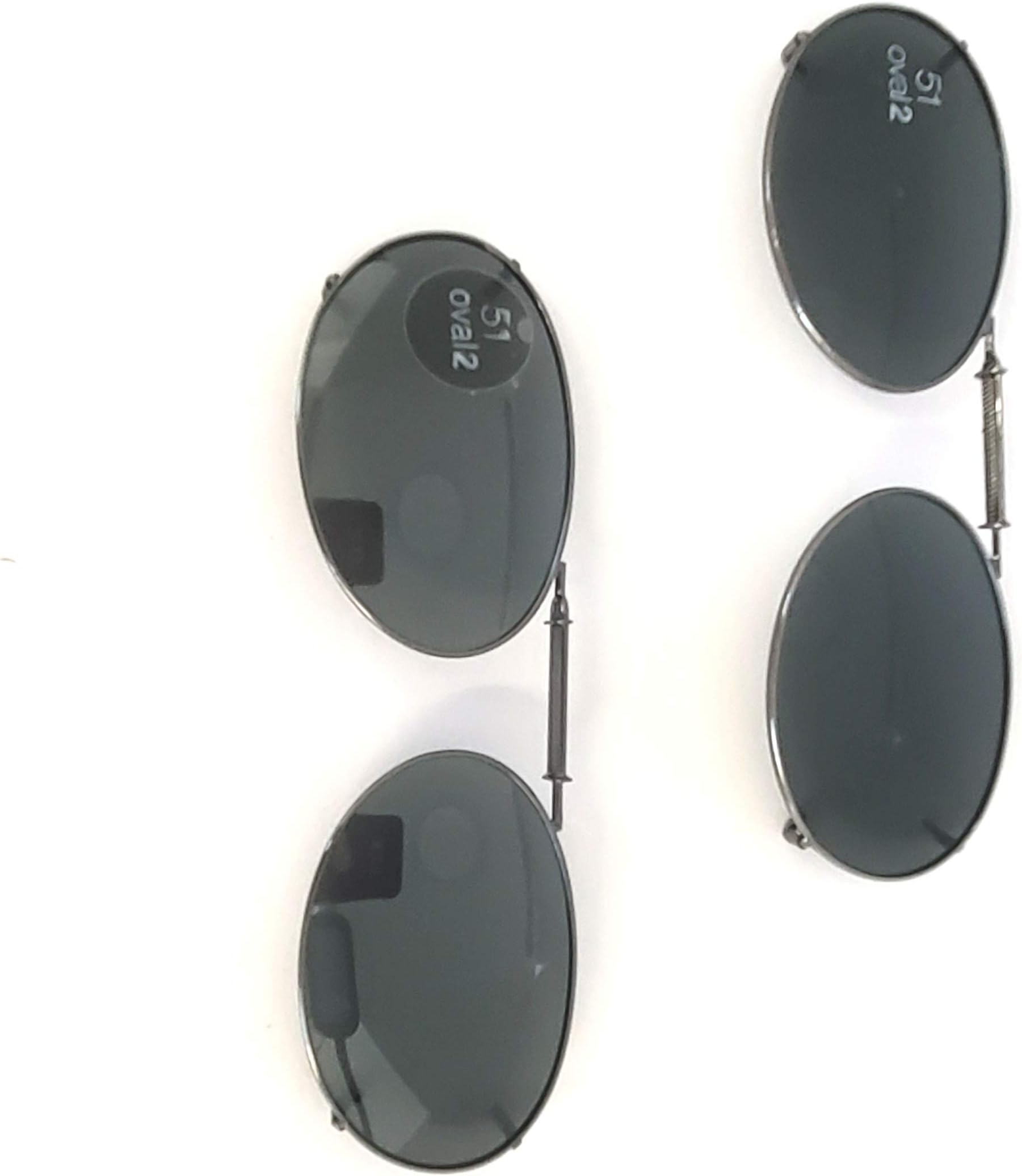 2 Pair Solar Shield Clip On Sunglasses 51 oval 2