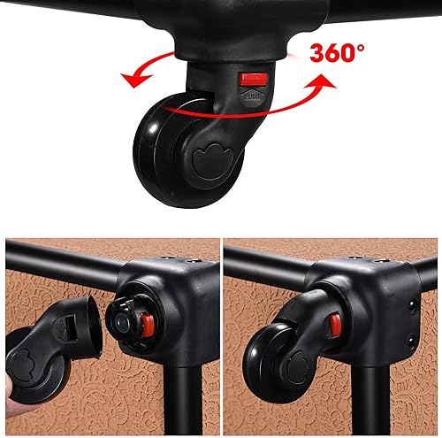 Miniatura 3 de BYOOTIQUE Cosmetology - Estuche rodante para almacenamiento de uñas, carrito de almacenamiento para maquillaje, maleta de peluquería de viaje,