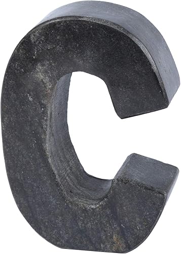 Miniatura 10 de Creative Home Natural piedra negra mármol letra K sujetalibros libro titular estante organizador decoración de oficina, 4 pulgadas de ancho x 1-12