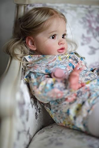 Miniatura 6 de RXDOLL Muñeca realista Reborn de 26 pulgadas, muñeca de bebé Reborn de gran tamaño que se ve real, hecha a mano, niña de pie, vinilo suave,