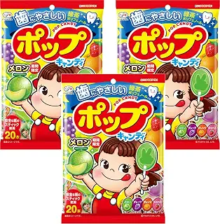不二家 ポップキャンディ 20本 ×3袋セット DBOX ペコちゃん 棒キャンディ