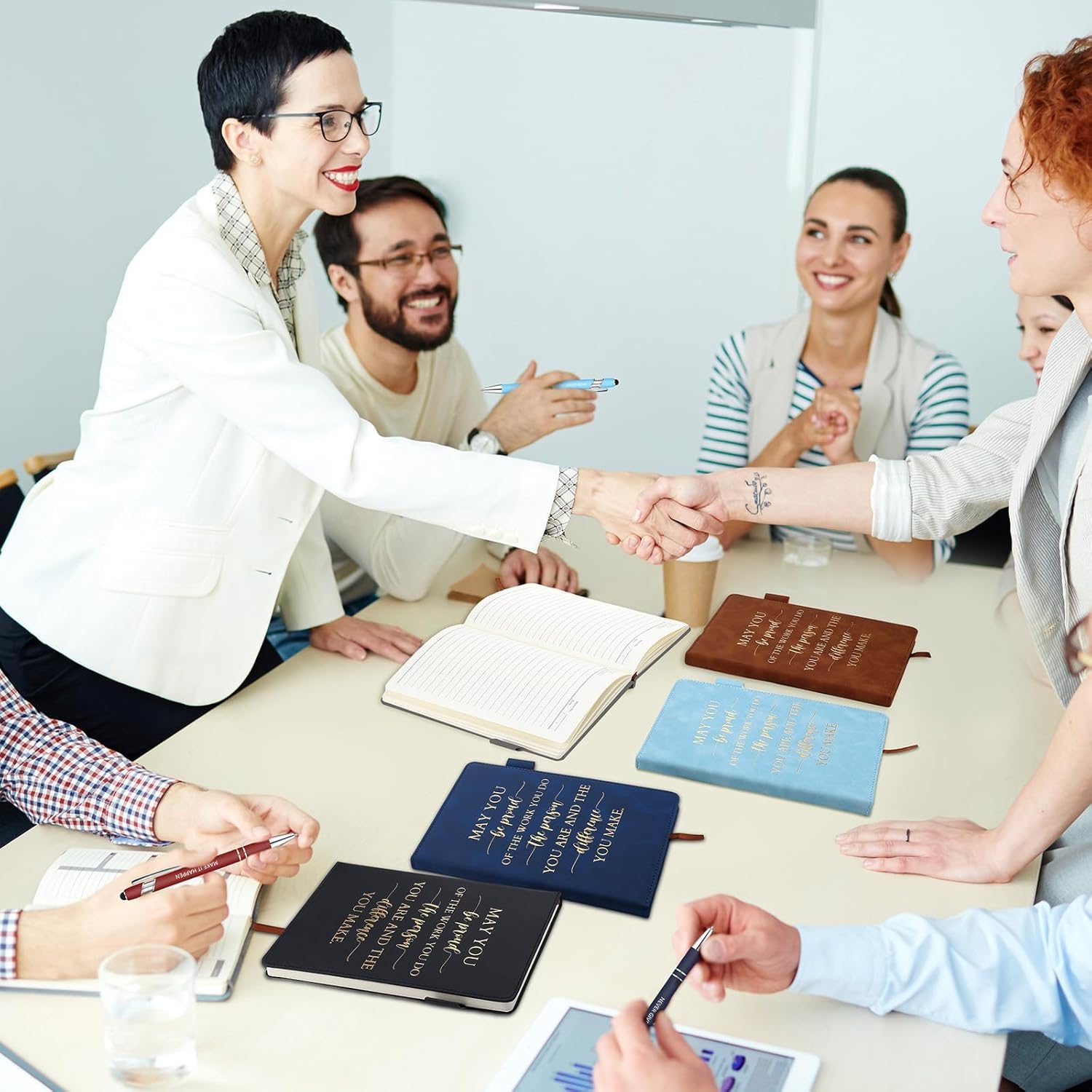 20 Pcs Employee Appreciation Gifts Bulk Thank You Leather Journals Inspirational Ballpoint Pens Motivational Notebooks Back to School Gift for Teachers Students Team Nurses Gifts (Inspirational) - Image 5