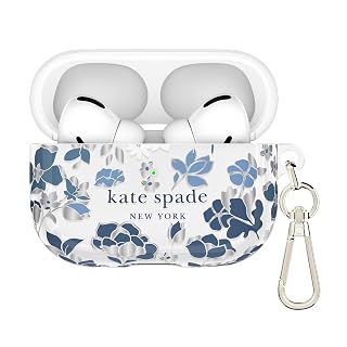 kate spade new york AirPods Pro Protective Case with Keychain Ring - Flowerbed Blue, Compatible with AirPods Pro 2nd / 1st Generation - Amazon product rated Grade A
