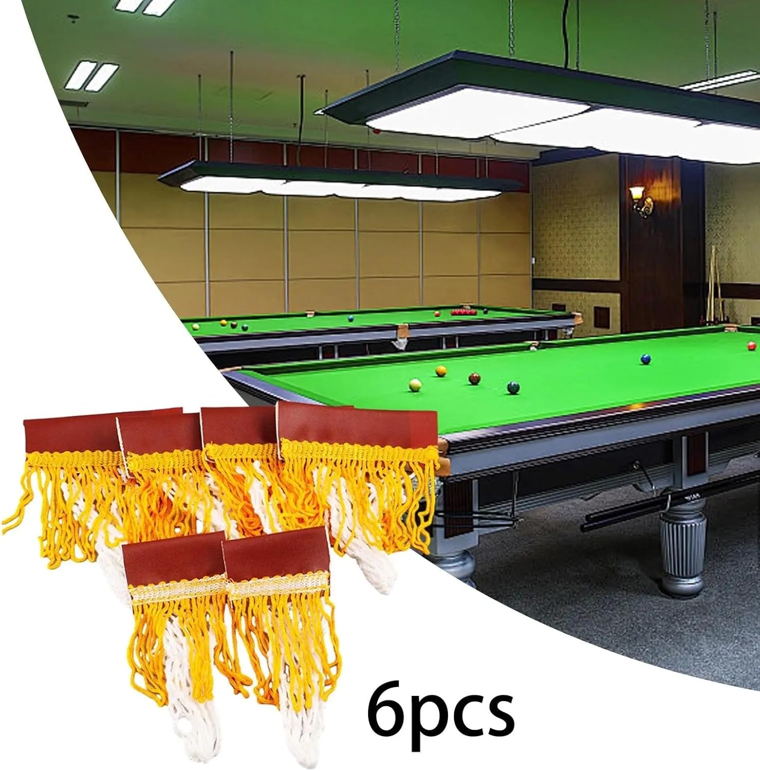 Billiards Table Pockets, Pool Table Pocket Net Replacement 10.5x6cm 6 Pcs