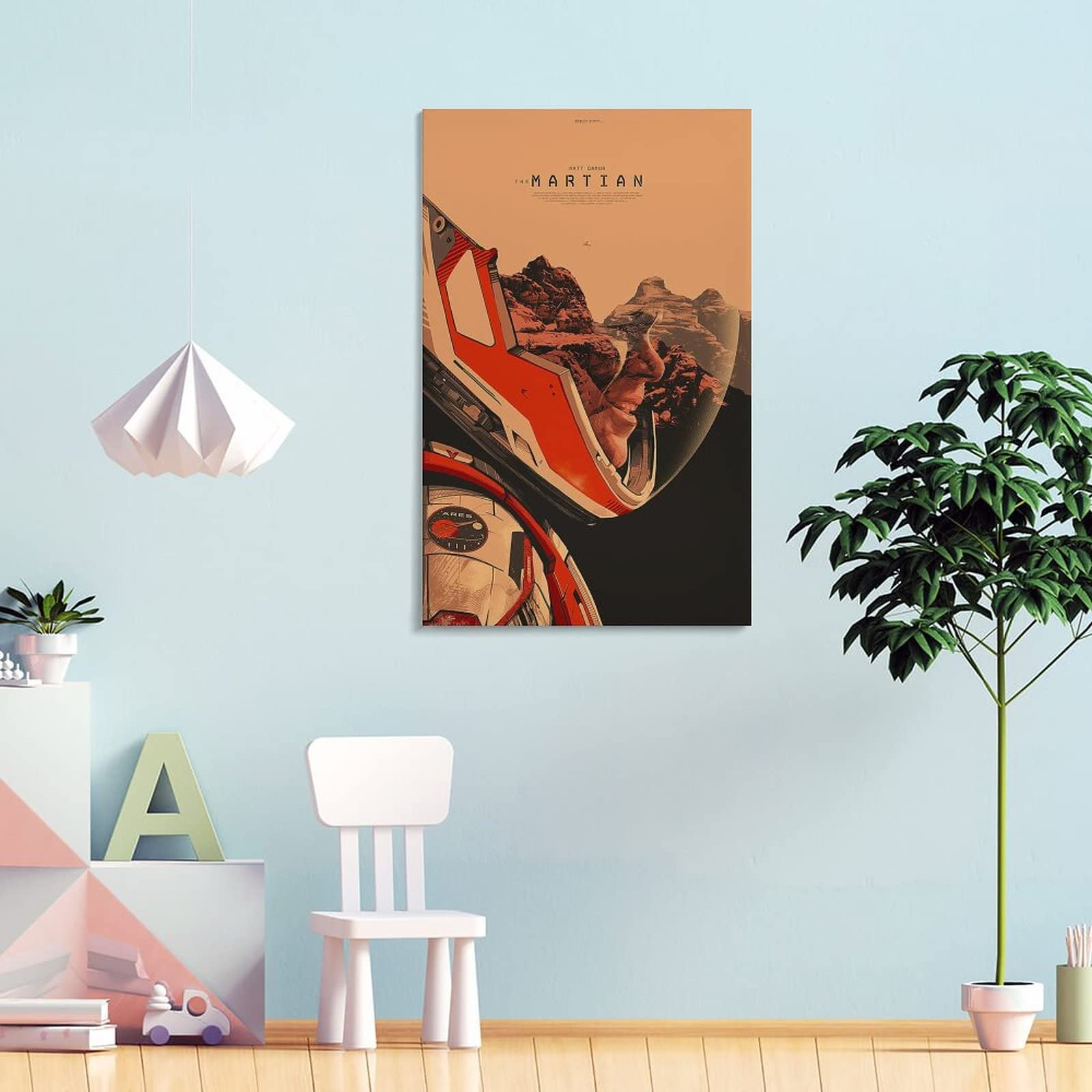 Poster su tela con film di fantascienza marziana e stampa artistica da parete, poster moderni per camera da letto, 40 x 60 cm