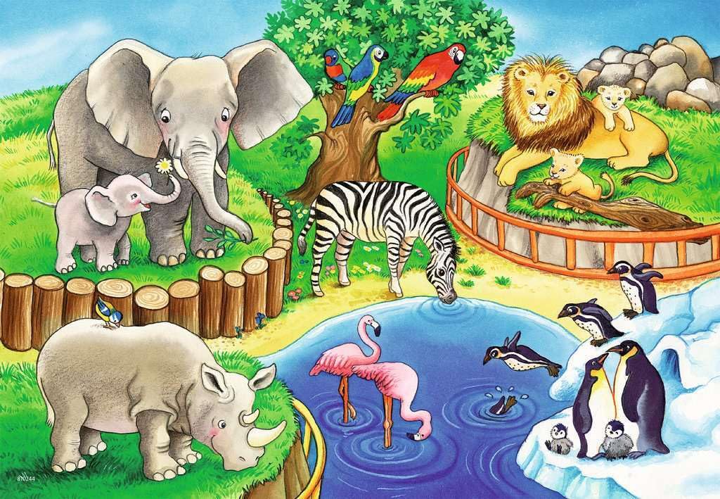 Ravensburger Animals in The Zoo Jigsaw Puzzle (2x12 Piece) - Image 4