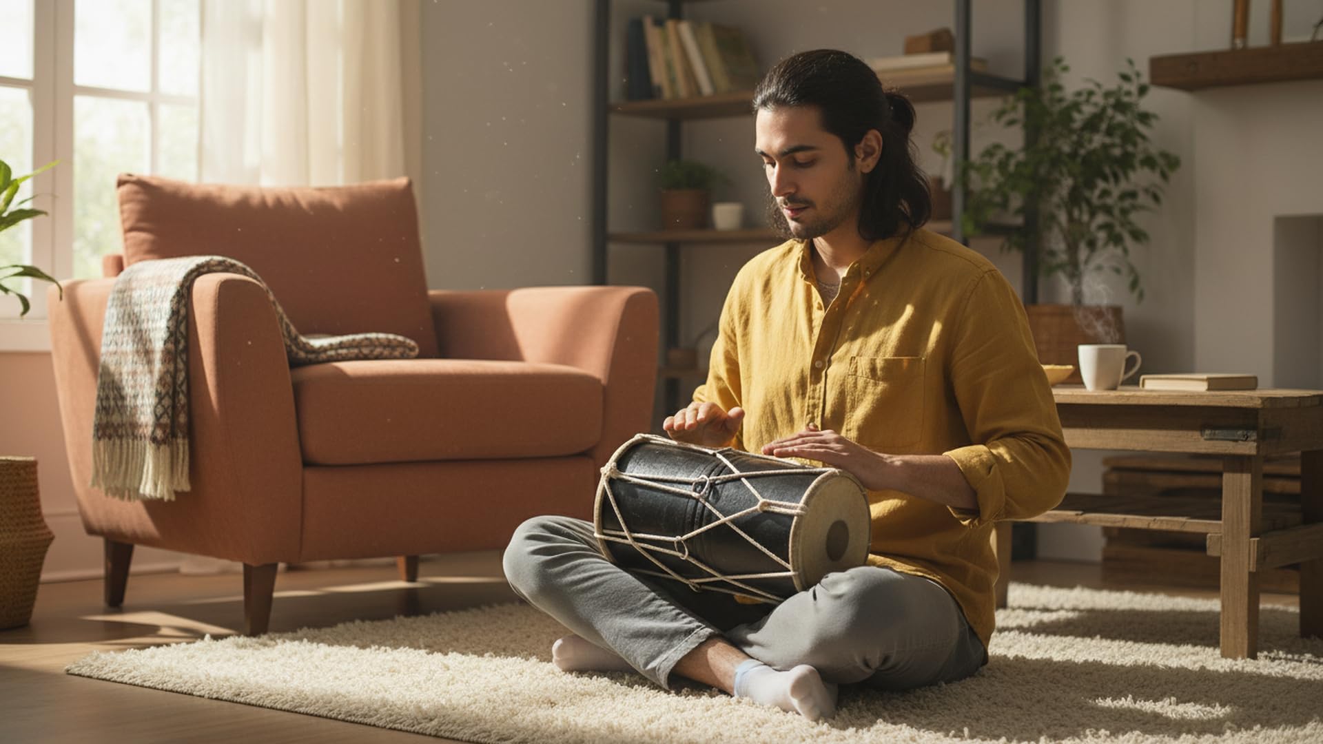 Fait à la main en bois et en cuir classique indien Folk Tabla Drum Set percussions à main du monde Instruments de musique Punjabi Dhol Dholak Dholki Fun pour adultes enfants anniversaire pendaison