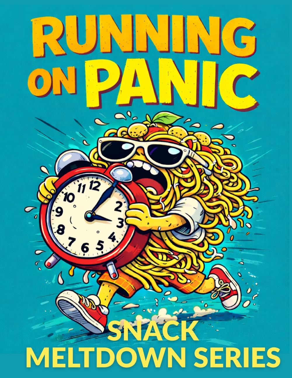 Running on Panic: Funny Adult Coloring Book for Stress Relief and Overthinkers (Snack Meltdown Series): 55+ Chaotic Food Character Pages Full of Stress, Humor and Ridiculous Snack Disasters