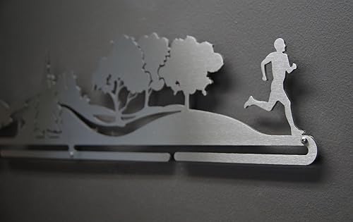 Vista 40 de Allied Medal Hangers - Trailscape - Corredor masculino o femenino - Múltiples opciones de tamaño disponibles - Soporte para premios deportivos