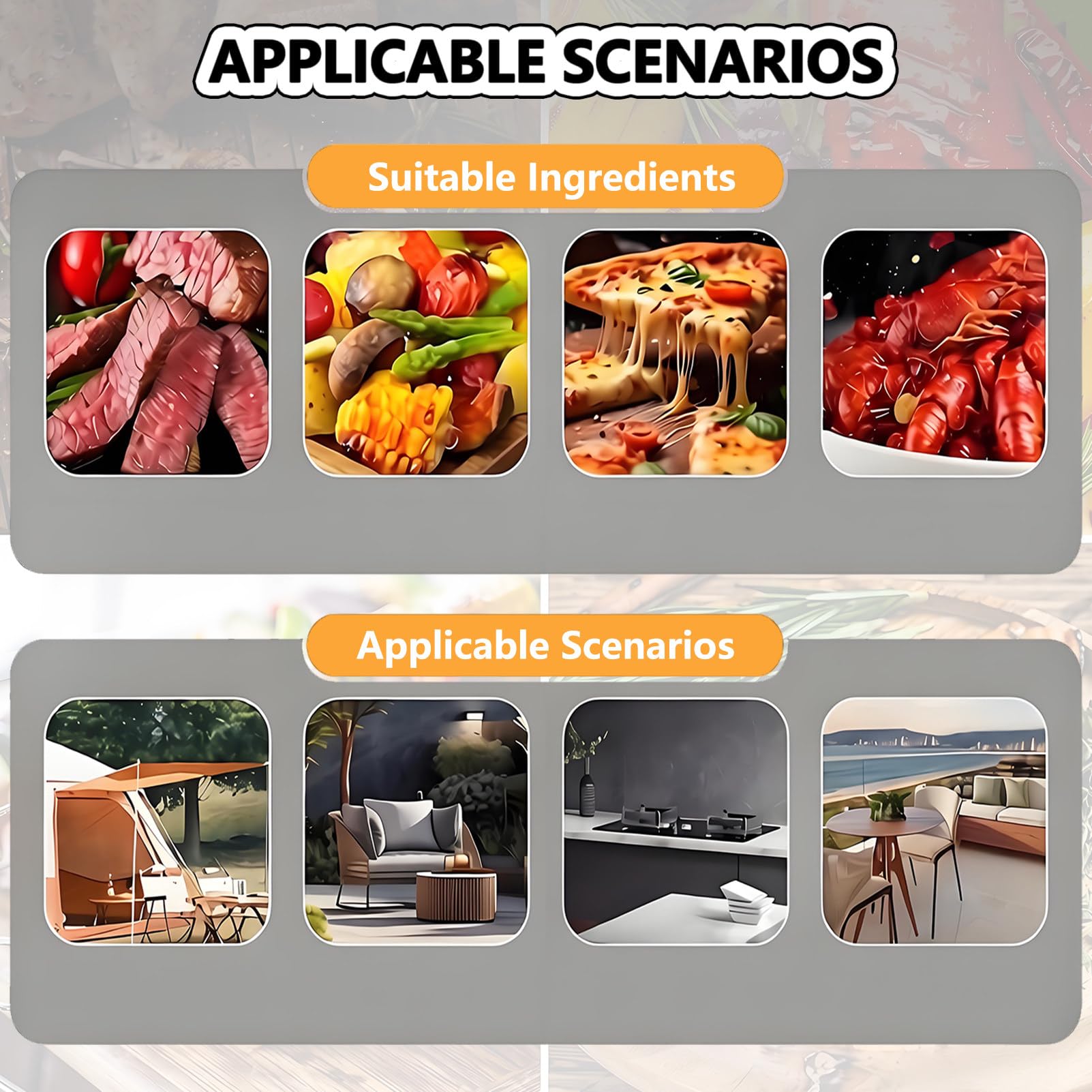 Parrilla Eléctrica para Filetes 1700w, Grill Electrico Barbacoa Silver-3Layer
