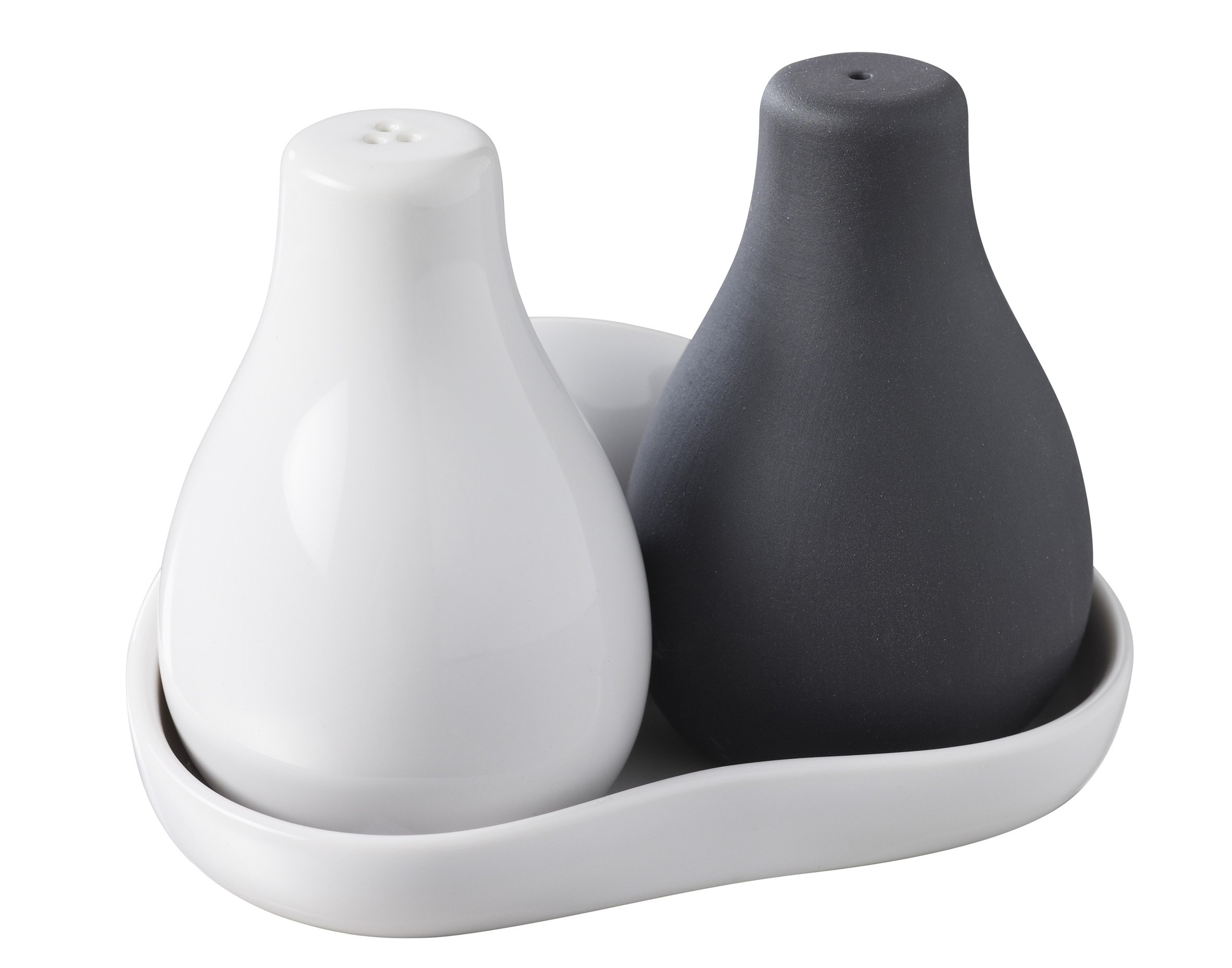 Sel et poivre Revol en porcelaine sur plateau, une idee cadeau utile