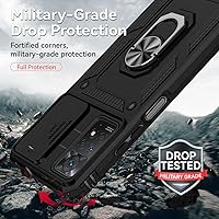 Vista 8 de Yodueiv Funda para Redmi Note 11 Pro 4G5GRedmi Note 11E Pro con protector de pantalla de vidrio templado y cubierta de cámara deslizante, anillo