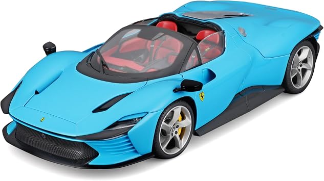 Burago Model car Ferrari Daytona SP3 Blue 118, Hypercar from the Icon series, Inspired by the endurance prototypes of the 60s, Die-cast bodywork, Butterfly doors 78085