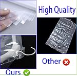 15 Pack (24 x 60 In) Plastic Clear Clothes Covers, Dry Cleaners Bags, Hanging Garment Bags, Dust-Proof Protector Covers for Home Storage, Clothing Stores & Travel