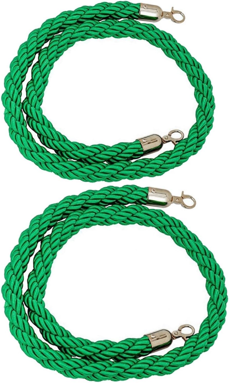 Crowd Control Barrier Ropes - Hemp Rope Queue Management Polished Snap Hooks Stanchion Queue Safety Ropes for Event Line Control and Post Barriers