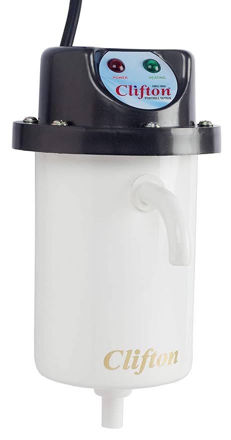 CLIFTON INSTANT WATER HEATER/GEYSER/MINI GEYSER/PORTABLE GEYSER NMW-3000 WHITE AND METALLIC BLACK
