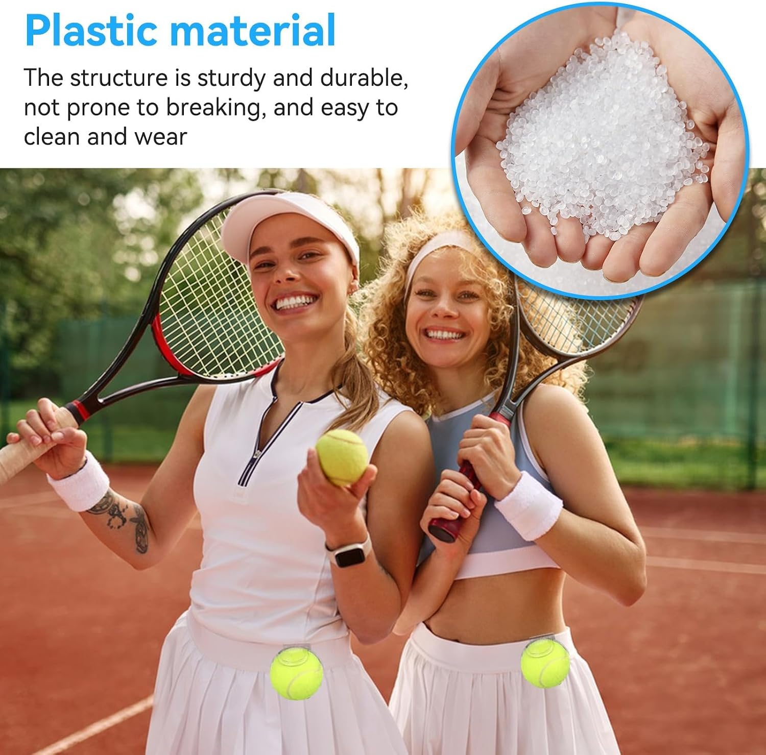 4 PCS Tennis Ball Holder, Tennis Ball Waist Clip Holder Waistband Clip Small Portable Sports Equipment for Practice and Matches