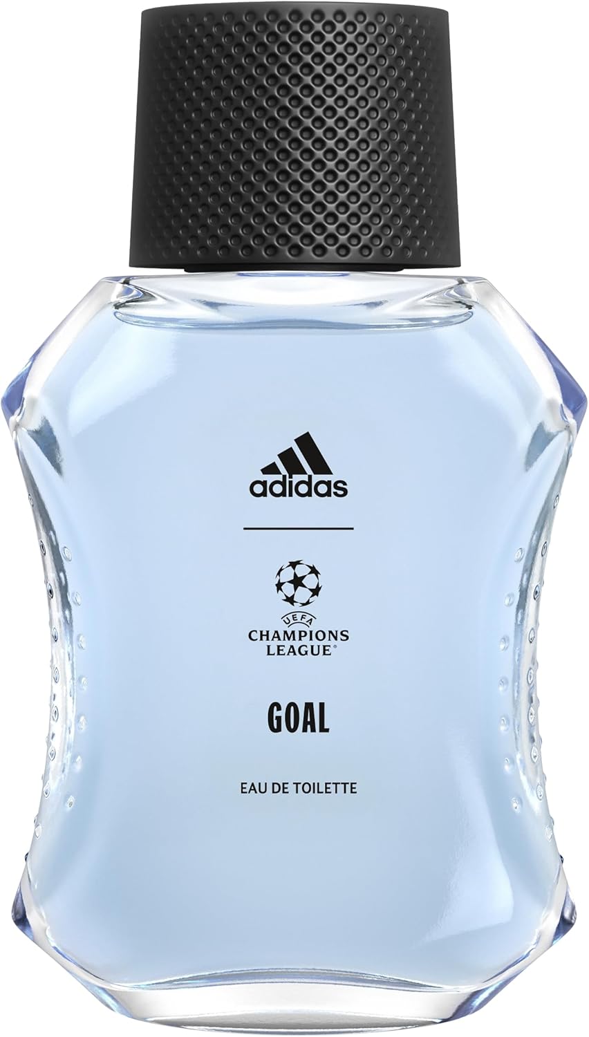 adidas UEFA Champions League Goal Edition Eau de Toilette, langdurige frisse, groene fougère geur met natuurlijke etherische oliën voor mannen, 50 ml
