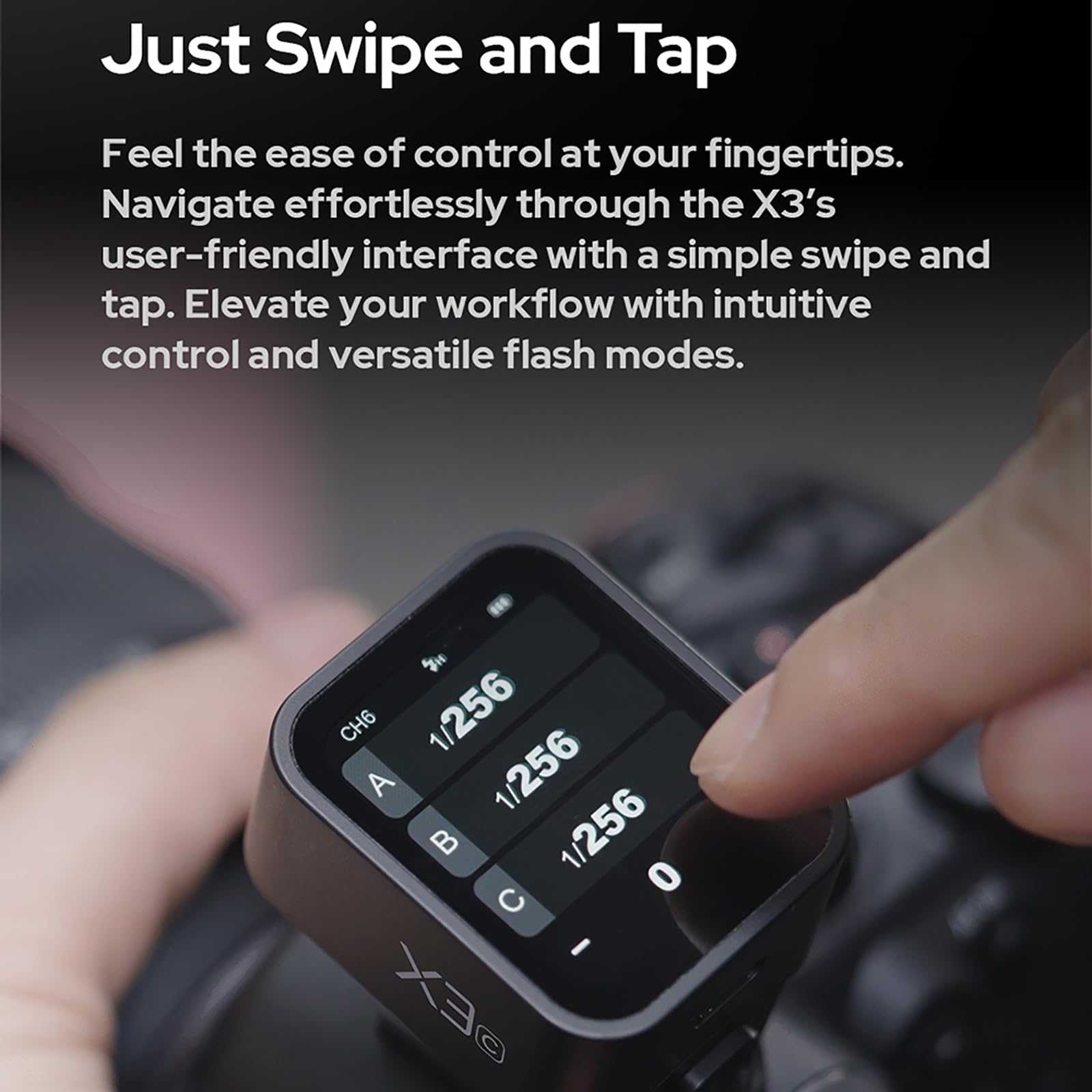 GODOX X3-O TTL Wireless Flash Trigger per Fotocamera Olympus e Panasonic, OLED Touch Screen Ricaricabile Trigger, HSS 1/8000s 2.4GHz Wireless X System, Funzione di Conversione TCM