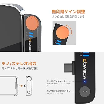 Amazon.co.jp: COMICA VIMO S-UC(Black) ワイヤレス ピンマイク