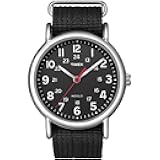 Timex Weekender 38mm Unisex Analog Watch | INDIGLO Backlight | Adjustable Durable Nylon Fabric Slip Through Strap | 24 Hour Time