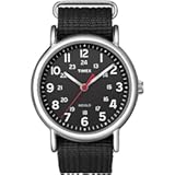 Weekender 38mm Unisex Analog Watch &vert; INDIGLO Backlight &vert; Adjustable Durable Nylon Fabric Slip Through Strap &vert; 24 Hour Time