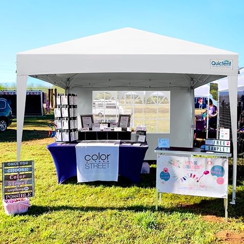 Miniatura 7 de Tienda de campaña instantánea, toldo para fiesta Quictent SilvOx 10 x 10 EZ Pop Up, 8.7 pies de altura, 4 paredes con bolsa de transporte gratuita