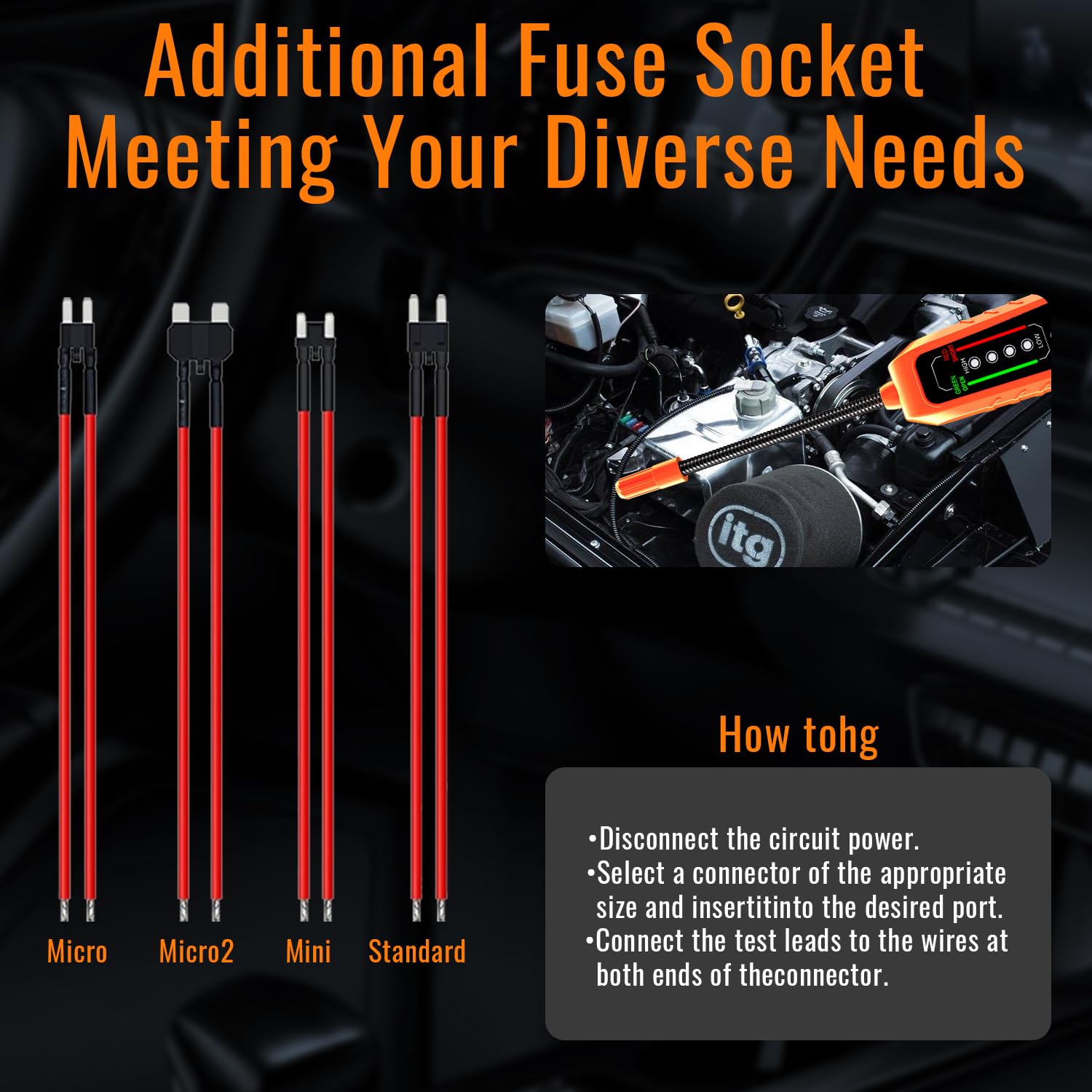 ATDIAG Wire Tracer Automotive Electrical Open & Short Circuit Tester, Circuit Breaker Finder/Cable Tester/Voltage Tester/Fuse Tester, DC 6–42V